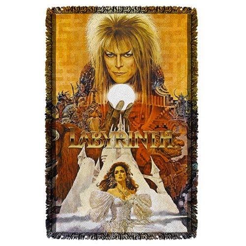 Labyrinth Crystal Ball Woven Tapestry Throw Blanket